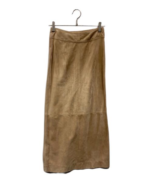 CELINE（セリーヌ）CELINE (セリーヌ) スウェードスカート ベージュ サイズ:36の古着・服飾アイテム