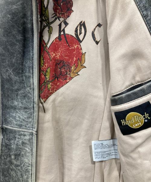 Hard Rock cafe（ハードロックカフェ）Hard Rock cafe (ハードロックカフェ) レザージャケット ブラック サイズ:SIZE Sの古着・服飾アイテム