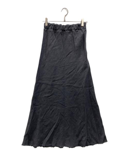 BEARDSLEY（ビアズリー）BEARDSLEY (ビアズリー) リネンバイヤススカート グレー サイズ:Freeの古着・服飾アイテム