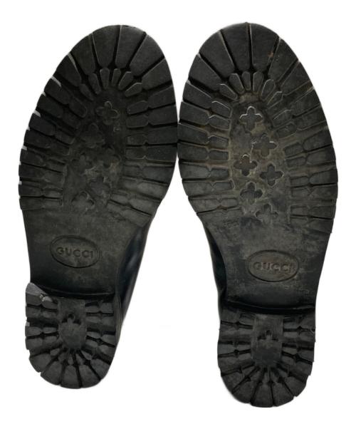GUCCI（グッチ）GUCCI (グッチ) ホースビットモカシンブーツ ブラック サイズ:37 1/2の古着・服飾アイテム