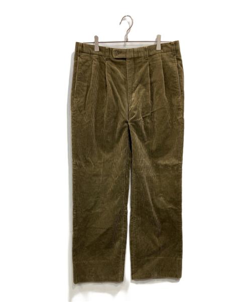 Burberry's（バーバリー）Burberry's (バーバリーズ) ツータックコーデュロイパンツ オリーブ サイズ:W88の古着・服飾アイテム
