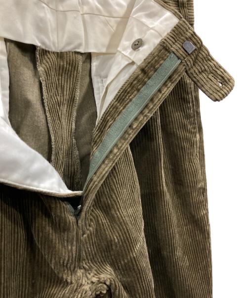 Burberry's（バーバリー）Burberry's (バーバリーズ) ツータックコーデュロイパンツ オリーブ サイズ:W88の古着・服飾アイテム