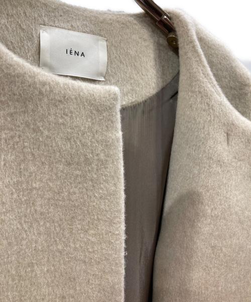 IENA（イエナ）IENA (イエナ) ラムウールノーカラーコート ベージュ サイズ:36の古着・服飾アイテム