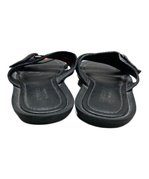 GUCCI（グッチ）GUCCI (グッチ) シェリーラインウェブストライプサンダル ブラック サイズ:SIZE27の古着・服飾アイテム