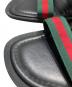 中古・古着 GUCCI (グッチ) シェリーラインウェブストライプサンダル ブラック サイズ:SIZE27：18000円