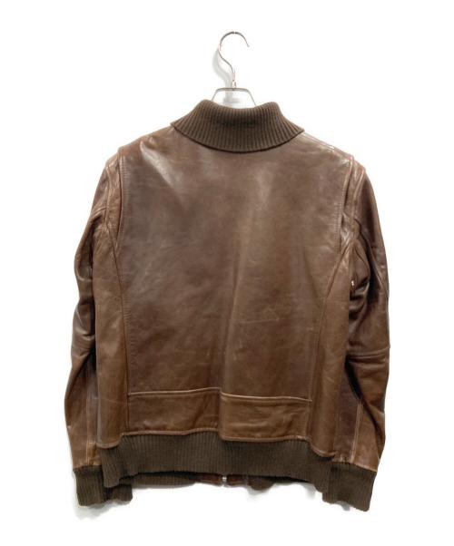 Schott（ショット）Schott (ショット) レザーブルゾン ブラウン サイズ:Lの古着・服飾アイテム