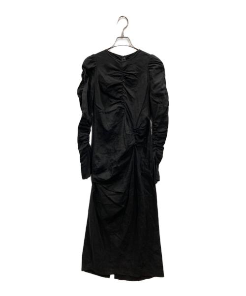 ETRE TOKYO（エトレトウキョウ）ETRE TOKYO (エトレトウキョウ) リネン混ブラウスワンピース ブラック サイズ:Sの古着・服飾アイテム