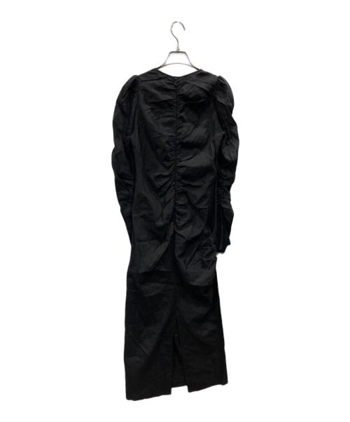 ETRE TOKYO（エトレトウキョウ）ETRE TOKYO (エトレトウキョウ) リネン混ブラウスワンピース ブラック サイズ:Sの古着・服飾アイテム