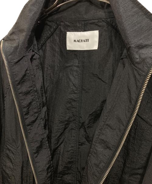machatt（マチャット）machatt (マチャット) ナイロンジップブルゾン ブラック サイズ:Freeの古着・服飾アイテム