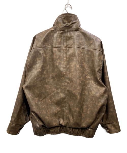 JEANASIS（ジーナシス）JEANASIS (ジーナシス) ヴィンテージレザーBIGブルゾン ブラウン サイズ:Fの古着・服飾アイテム