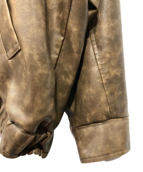 JEANASIS（ジーナシス）JEANASIS (ジーナシス) ヴィンテージレザーBIGブルゾン ブラウン サイズ:Fの古着・服飾アイテム