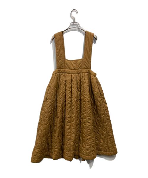 machatt（マチャット）machatt (マチャット) キルティング ジャンパースカート ブラウン サイズ:Freeの古着・服飾アイテム