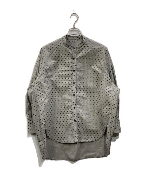 machatt（マチャット）machatt (マチャット) ドット柄チュニックブラウス グレー サイズ:Fの古着・服飾アイテム