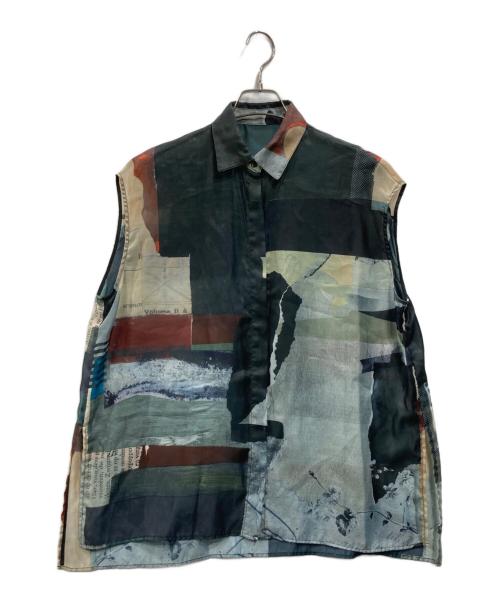 Ameri（アメリ）AMERI (アメリ) N/Sシアーシャツ グリーン サイズ:Fの古着・服飾アイテム