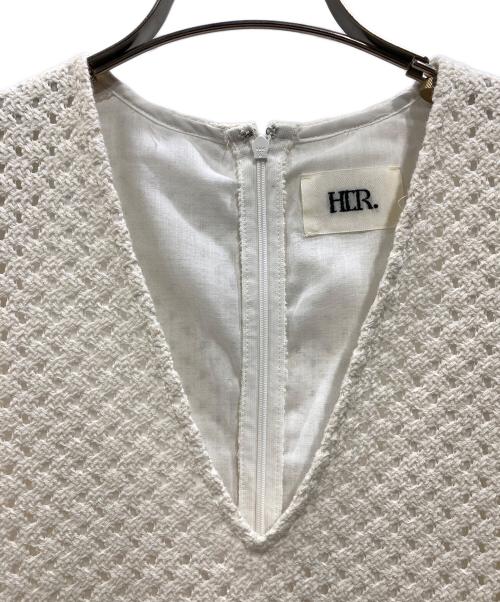 her（ハー）HER (ハー) ラッセルメッシュプルオーバー ホワイト サイズ:Fの古着・服飾アイテム