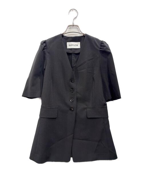 BABYLONE（バビロン）BABYLONE (バビロン) パフスリーブ五分袖ジャケット ブラック サイズ:S 未使用品の古着・服飾アイテム