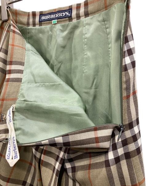 Burberry's（バーバリー）Burberry's (バーバリーズ) ノバチェックウールスカート カーキ サイズ:Freeの古着・服飾アイテム