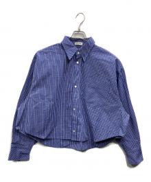 FASHIRU（ファシル）の古着「Bias pocket check shirts」｜ブルー