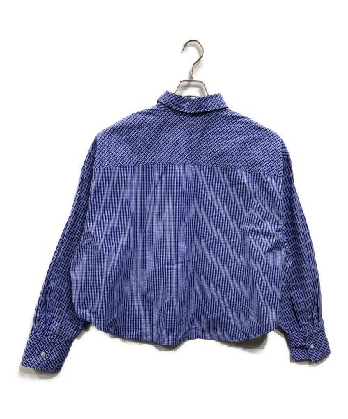 FASHIRU（ファシル）FASHIRU (ファシル) Bias pocket check shirts ブルー サイズ:不明の古着・服飾アイテム