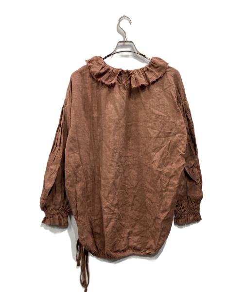 ISTIST（イストイスト）ISTIST (イストイスト) リネンブラウス ブラウン サイズ:Freeの古着・服飾アイテム