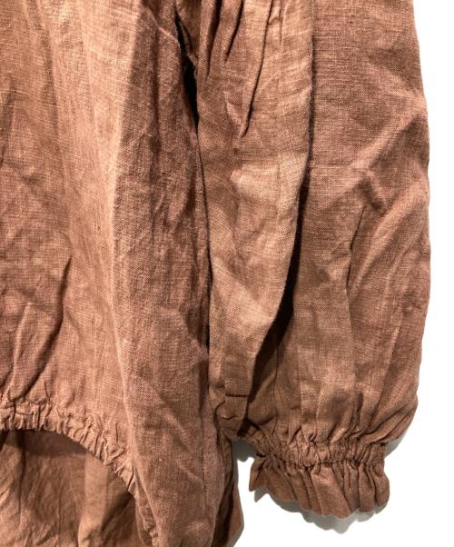 ISTIST（イストイスト）ISTIST (イストイスト) リネンブラウス ブラウン サイズ:Freeの古着・服飾アイテム