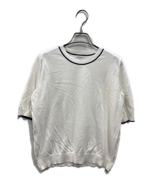 MACKINTOSH PHILOSOPHY（マッキントッシュ フィロソフィー）MACKINTOSH PHILOSOPHY (マッキントッシュ フィロソフィー) バイカラーニットプルオーバー ホワイト サイズ:SIZE 38の古着・服飾アイテム