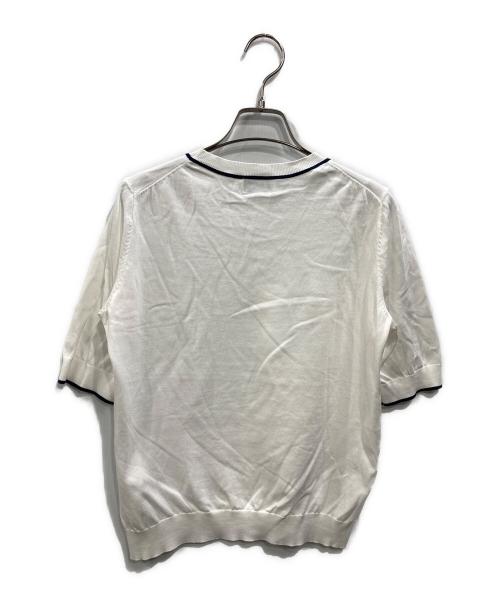MACKINTOSH PHILOSOPHY（マッキントッシュ フィロソフィー）MACKINTOSH PHILOSOPHY (マッキントッシュ フィロソフィー) バイカラーニットプルオーバー ホワイト サイズ:SIZE 38の古着・服飾アイテム