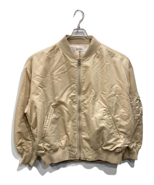 provoke（プロヴォーク）provoke (プロヴォーク) BIG MA-1 Flight Jacket ベージュ サイズ:Freeの古着・服飾アイテム