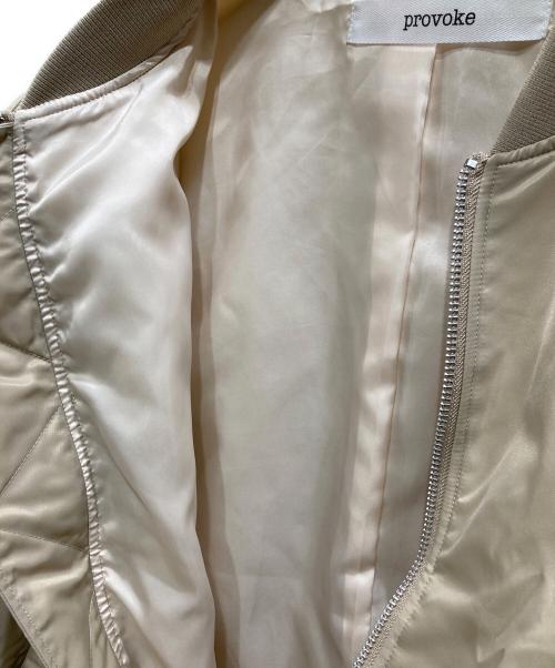 provoke（プロヴォーク）provoke (プロヴォーク) BIG MA-1 Flight Jacket ベージュ サイズ:Freeの古着・服飾アイテム