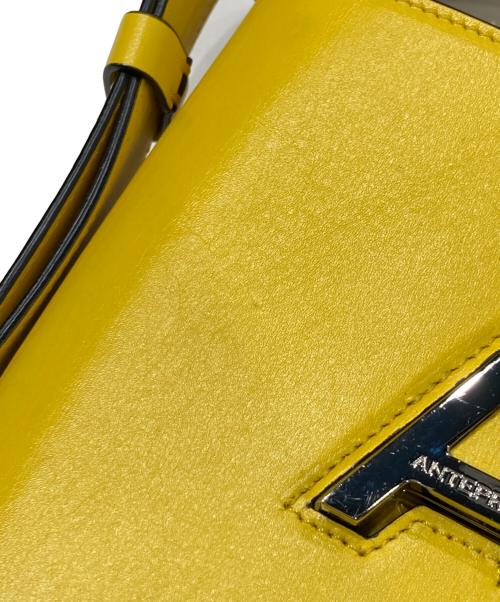 ANTEPRIMA（アンテプリマ）ANTEPRIMA (アンテプリマ) ターンロックレザーミニショルダーバッグ イエローの古着・服飾アイテム
