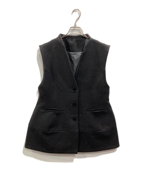 machatt（マチャット）machatt (マチャット) ウールライクフォルムベスト ブラック サイズ:Freeの古着・服飾アイテム