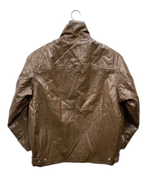 Ameri（アメリ）Ameri (アメリ) PASTING LIKE SYNTHETIC LEATHER JACKET ブラウン サイズ:Sの古着・服飾アイテム