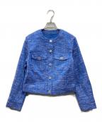 ANAYIアナイ）の古着「スラブツイードブルゾン」｜ブルー