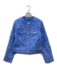 ANAYI（アナイ）の古着「スラブツイードブルゾン」｜ブルー