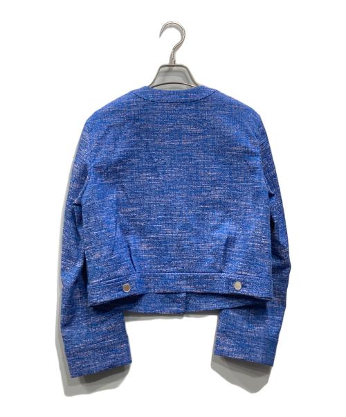 ANAYI（アナイ）ANAYI (アナイ) スラブツイードブルゾン ブルー サイズ:36の古着・服飾アイテム