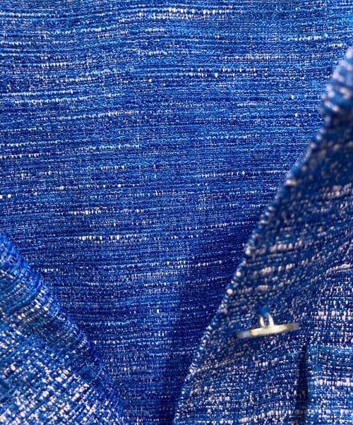 ANAYI（アナイ）ANAYI (アナイ) スラブツイードブルゾン ブルー サイズ:36の古着・服飾アイテム