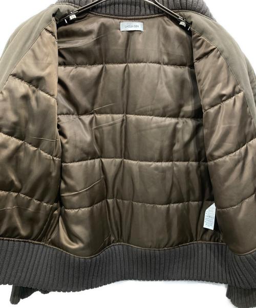 LAGUA GEM（ラグアジェム）LAGUA GEM (ラグアジェム) KNIT DOCKINGブルゾン ブラウン サイズ:Freeの古着・服飾アイテム