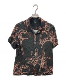 stussy（ステューシー）の古着「バナナツリーアロハシャツ」｜ブラック