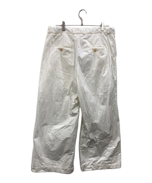 yokosakamoto（ヨウコサカモト）YOKOSAKAMOTO (ヨウコサカモト) コットンリネンパンツ ホワイト サイズ:Lの古着・服飾アイテム