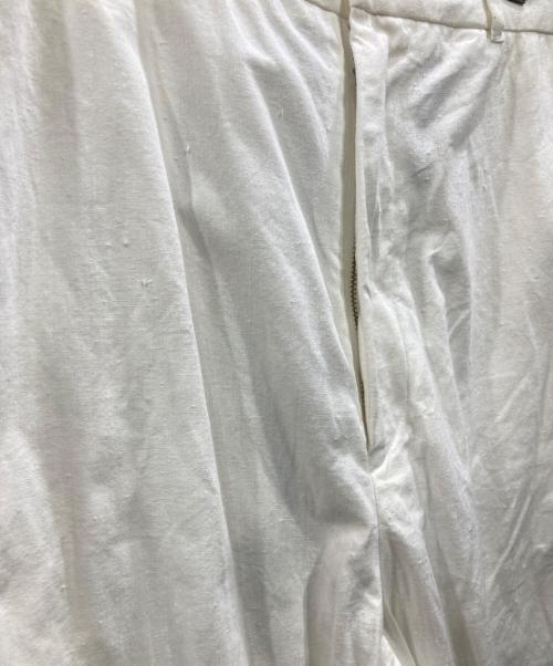 yokosakamoto（ヨウコサカモト）YOKOSAKAMOTO (ヨウコサカモト) コットンリネンパンツ ホワイト サイズ:Lの古着・服飾アイテム