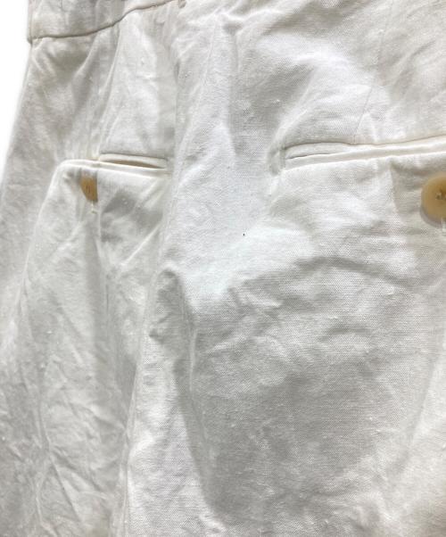yokosakamoto（ヨウコサカモト）YOKOSAKAMOTO (ヨウコサカモト) コットンリネンパンツ ホワイト サイズ:Lの古着・服飾アイテム