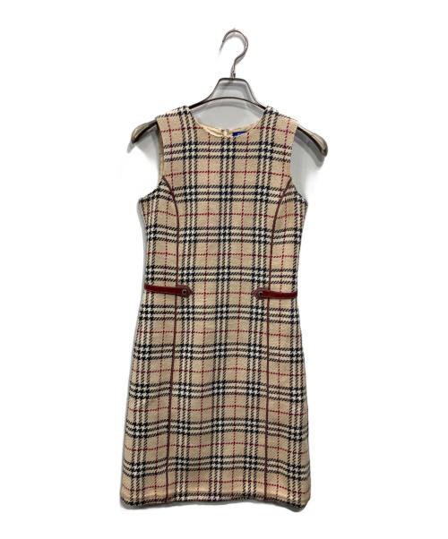 BURBERRY BLUE LABEL（バーバリー ブルー レーベル）BURBERRY BLUE LABEL (バーバリーロンドンブルーレーベル) ノヴァチェックノースリーブワンピース ベージュ サイズ:38の古着・服飾アイテム