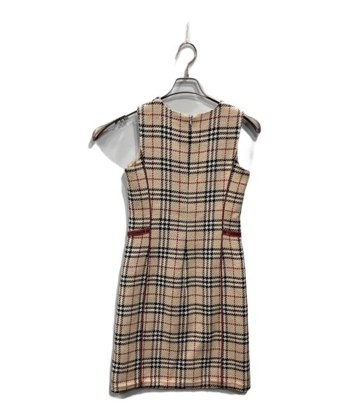 BURBERRY BLUE LABEL（バーバリー ブルー レーベル）BURBERRY BLUE LABEL (バーバリーロンドンブルーレーベル) ノヴァチェックノースリーブワンピース ベージュ サイズ:38の古着・服飾アイテム