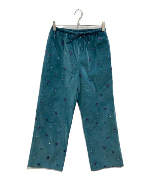 BEAUTY&YOUTH（ビューティーアンドユース）BEAUTY&YOUTH (ビューティーアンドユース) エンブロイダリー イージーパンツ グリーン サイズ:SIZE Mの古着・服飾アイテム