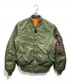 ALPHAアルファ）の古着「MA-1 flight jacket」｜グリーン