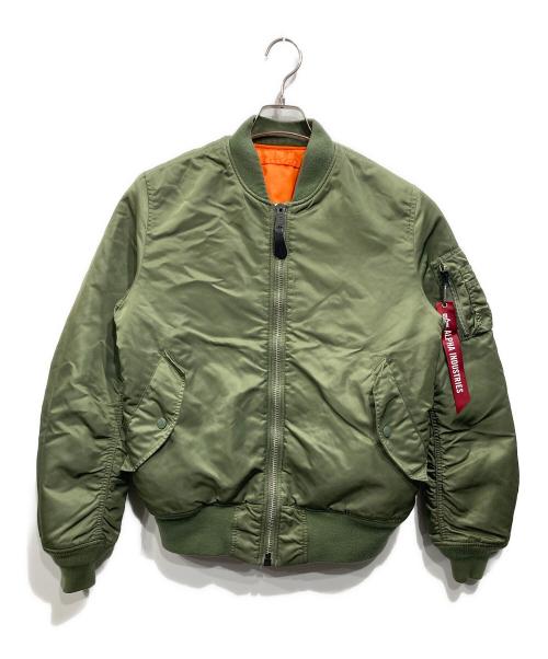 ALPHA（アルファ）ALPHA (アルファ) MA-1 flight jacket グリーン サイズ:SIZE Mの古着・服飾アイテム