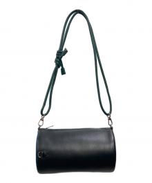 PAUL SMITH（ポールスミス）の古着「シリンダーダッフル レザーバッグ」｜ブラック