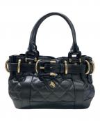 BURBERRYバーバリー）の古着「プローサム キルティングレザーバッグ」｜ブラック