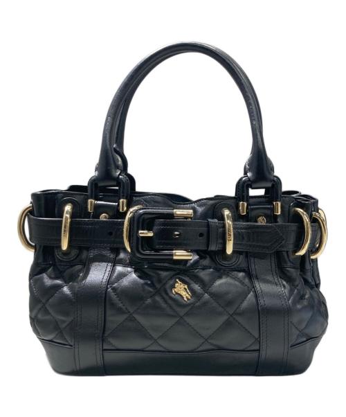 BURBERRY（バーバリー）BURBERRY (バーバリー) プローサム キルティングレザーバッグ ブラックの古着・服飾アイテム