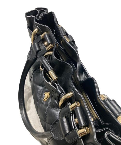 BURBERRY（バーバリー）BURBERRY (バーバリー) プローサム キルティングレザーバッグ ブラックの古着・服飾アイテム